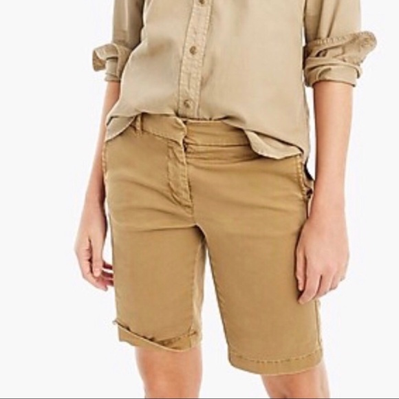 J. Crew Pants - J Crew Bermuda Stretch Chino Shorts 10” Khaki 12